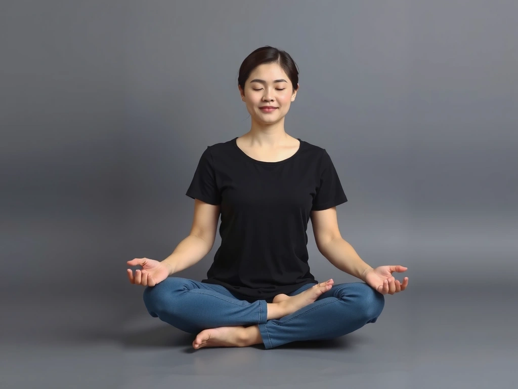 Person meditating in a serene pose