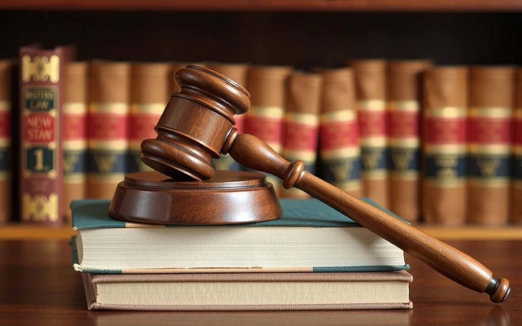Gavel and law books on a wooden desk, symbolizing legal terms and conditions